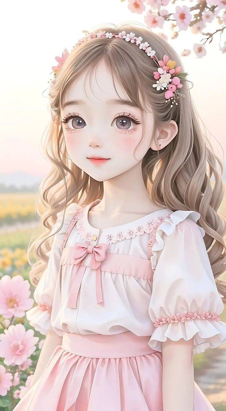 Cute Cartoon Female Girl Photo